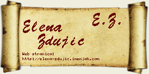 Elena Zdujić vizit kartica
